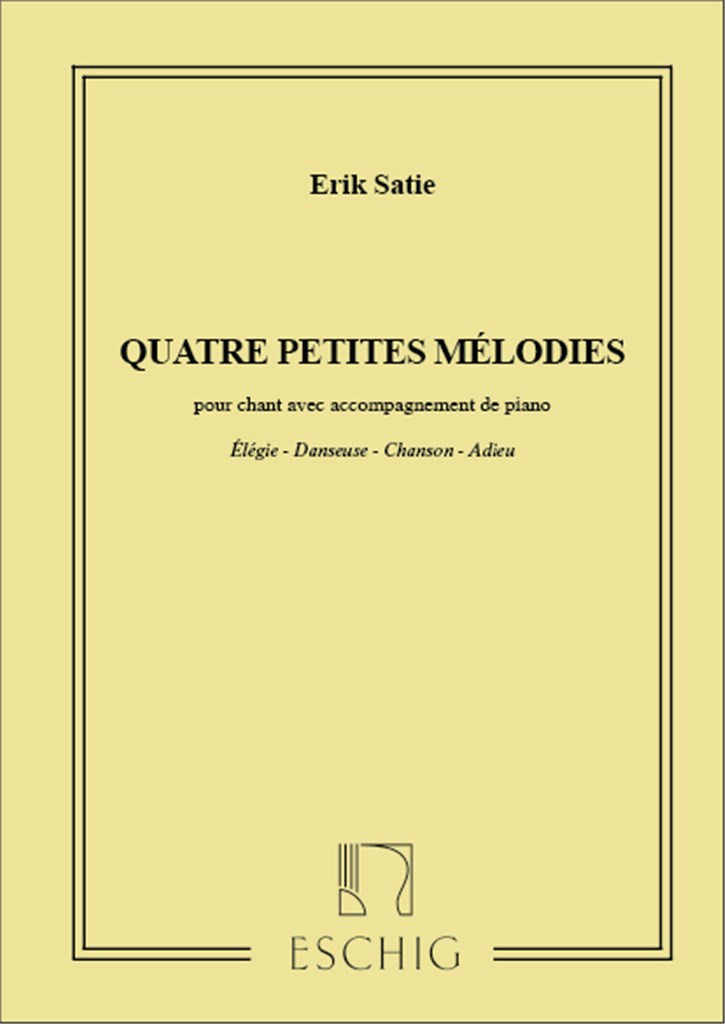Quatre Petites Melodies Pour Chant Et Piano